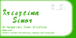 krisztina simor business card